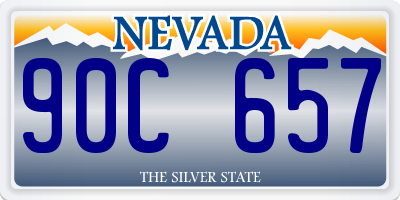NV license plate 90C657