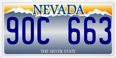 NV license plate 90C663