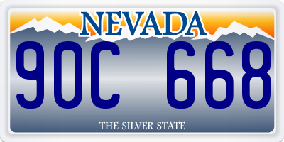 NV license plate 90C668