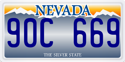 NV license plate 90C669