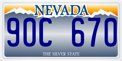 NV license plate 90C670