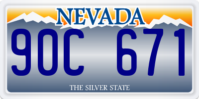 NV license plate 90C671