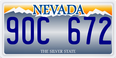NV license plate 90C672