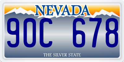 NV license plate 90C678
