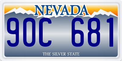 NV license plate 90C681