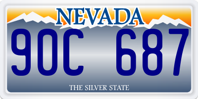 NV license plate 90C687