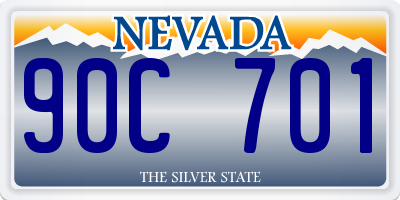 NV license plate 90C701