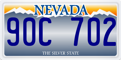 NV license plate 90C702