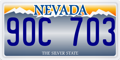NV license plate 90C703