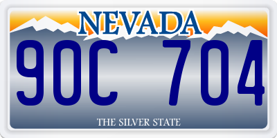 NV license plate 90C704