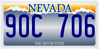 NV license plate 90C706