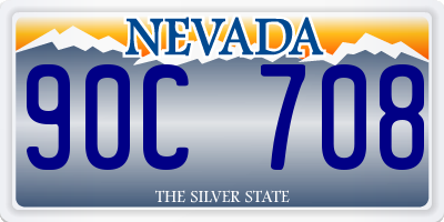 NV license plate 90C708