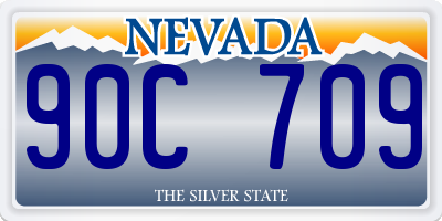 NV license plate 90C709