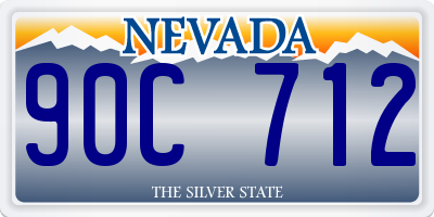 NV license plate 90C712