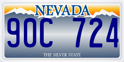 NV license plate 90C724