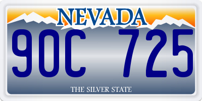 NV license plate 90C725