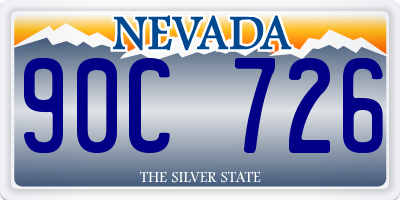 NV license plate 90C726