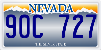 NV license plate 90C727