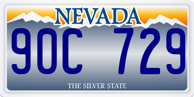 NV license plate 90C729