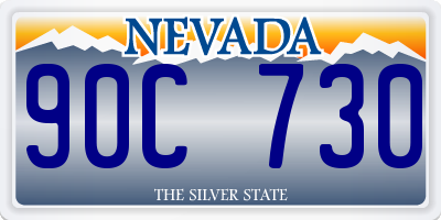 NV license plate 90C730