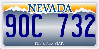 NV license plate 90C732