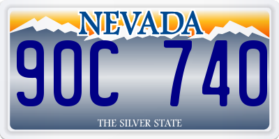 NV license plate 90C740