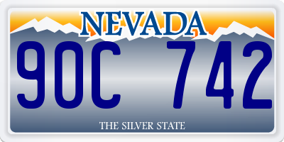 NV license plate 90C742