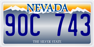 NV license plate 90C743