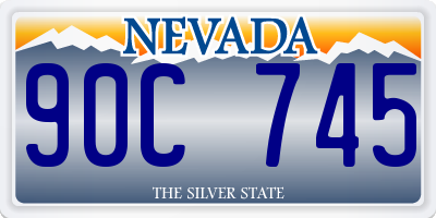 NV license plate 90C745