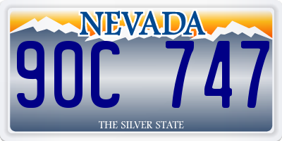 NV license plate 90C747