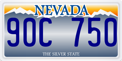 NV license plate 90C750