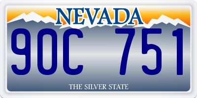 NV license plate 90C751