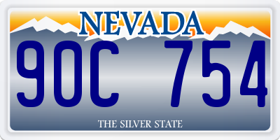 NV license plate 90C754