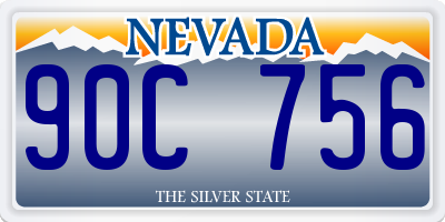 NV license plate 90C756