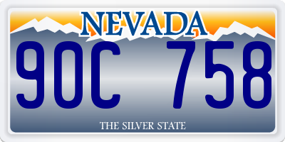 NV license plate 90C758