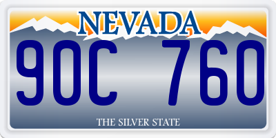 NV license plate 90C760