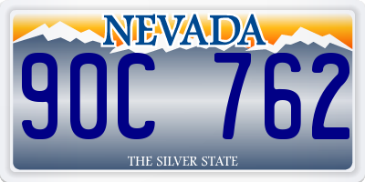 NV license plate 90C762