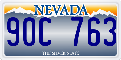 NV license plate 90C763