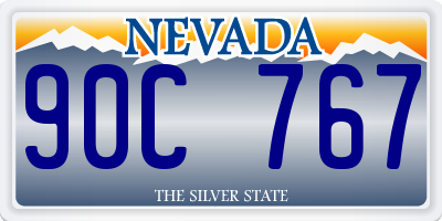 NV license plate 90C767