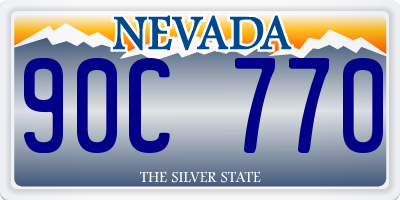 NV license plate 90C770