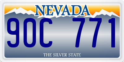 NV license plate 90C771