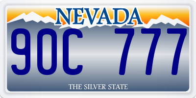 NV license plate 90C777