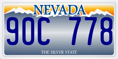 NV license plate 90C778