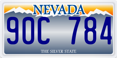 NV license plate 90C784