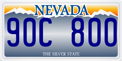 NV license plate 90C800