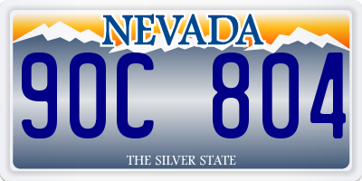 NV license plate 90C804