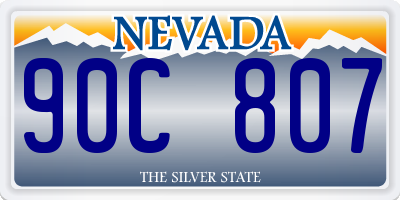 NV license plate 90C807