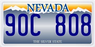 NV license plate 90C808