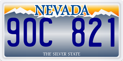 NV license plate 90C821