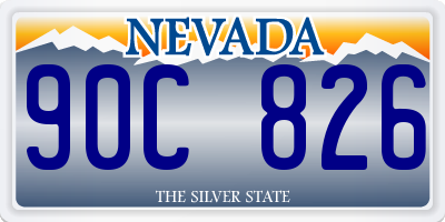 NV license plate 90C826